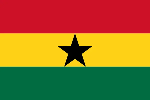 Flag in colors of Ghana, vector image. — Stock Vector