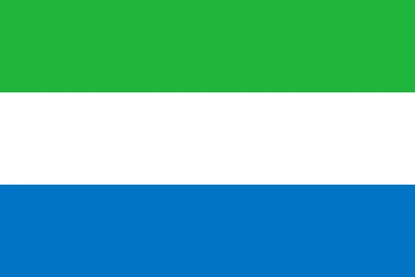 Flaga w kolorach, Sierra Leone, wektorowa. — Wektor stockowy