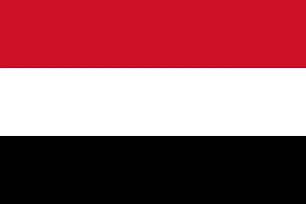 Flaggan i färger av Jemen, vektorbild. — Stock vektor