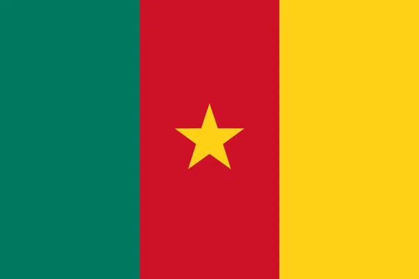 Flag in colors of Cameroon, vector image. — Stock Vector