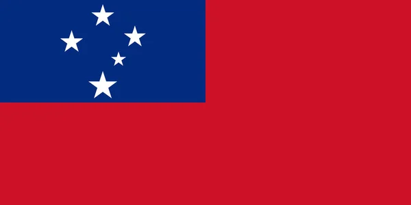 Bandera en colores de Samoa, imagen vectorial . — Archivo Imágenes Vectoriales