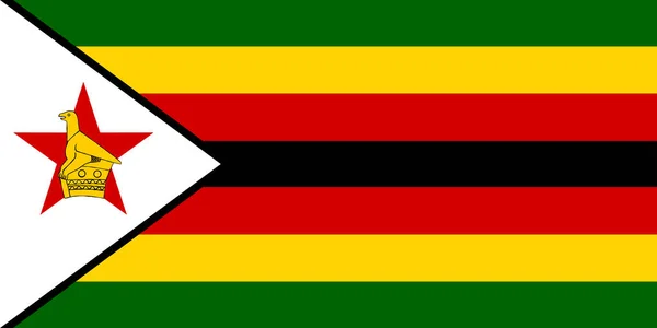 Vlajka v barvách Zimbabwe, vektorový obrázek. — Stockový vektor