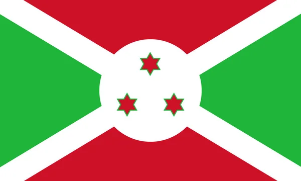 Bandiera nei colori del Burundi, immagine vettoriale . — Vettoriale Stock