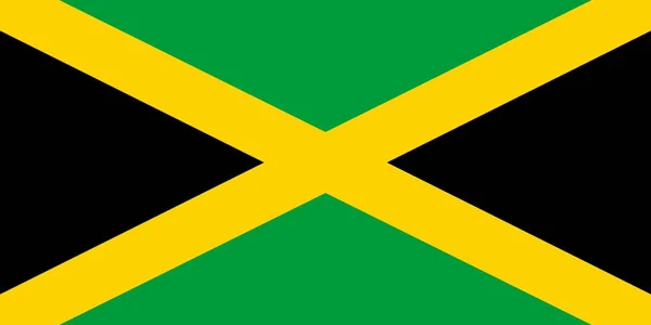 Bandeira em cores da Jamaica, imagem vetorial . — Vetor de Stock