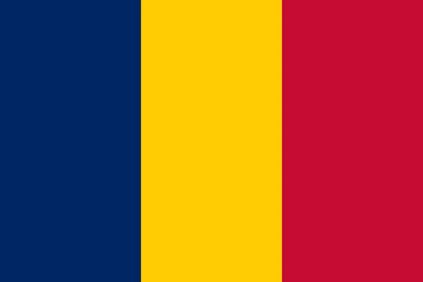 Drapeau aux couleurs du Tchad, image vectorielle . — Image vectorielle