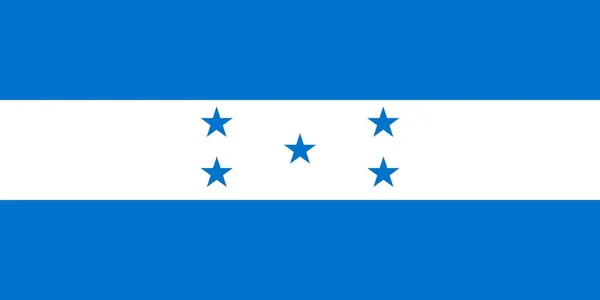 Flag of Honduras in official colors and proportions, vector image. — Stock Vector