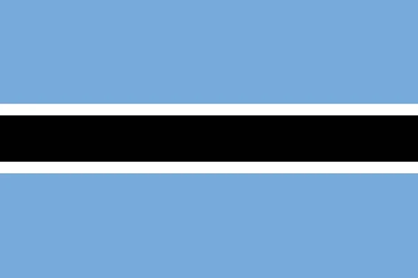 Bandera de Botswana en colores y proporciones oficiales, imagen vectorial . — Archivo Imágenes Vectoriales