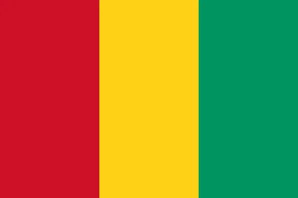 Flag of Guinea official colors and proportions, vector image. — Stock Vector