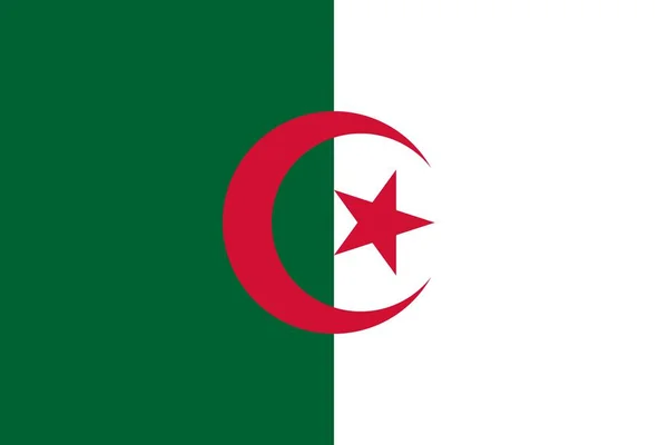 Bandeira da Argélia cores oficiais e proporções, imagem vetorial . —  Vetores de Stock