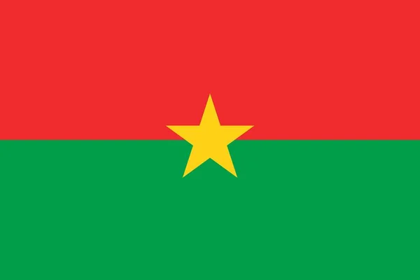 Burkina Faso resmi renkleri ve oranlarını, vektör görüntü bayrağı. — Stok Vektör