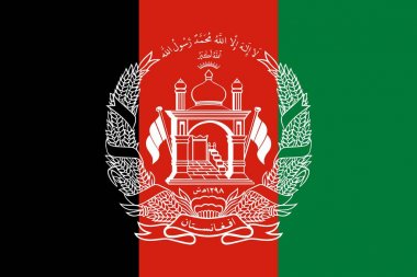 Afganistan İslam Cumhuriyeti resmi renkleri ve oranlarını, vektör görüntü bayrağı.