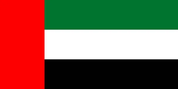 Bandera de Emiratos Árabes Unidos colores y proporciones oficiales, imagen vectorial . — Vector de stock