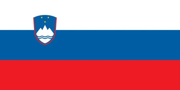 Bandiera della Slovenia colori e proporzioni ufficiali, immagine vettoriale . — Vettoriale Stock