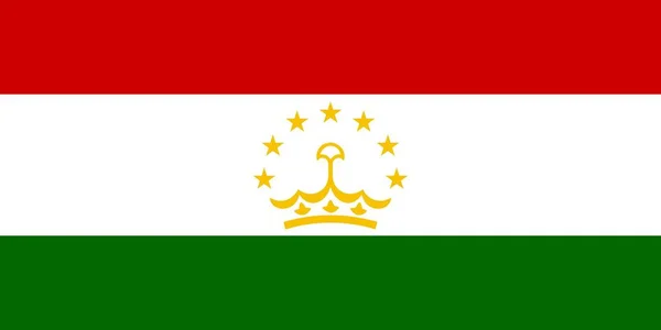 Flag of Tajikistan official colors and proportions, vector image. — Stock Vector
