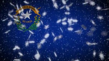 Nevada bayrağı düşen kar, yeni yıl ve Noel geçmişi, döngü