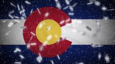 Colorado bayrağı düşen kar, yeni yıl ve Noel geçmişi, döngü