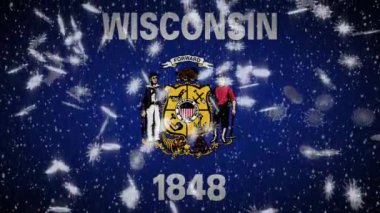 Wisconsin bayrağı düşen kar, yeni yıl ve Noel geçmişi, döngü