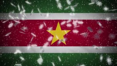 Yüzeysel bayrak düşen kar döngüsü, Yeni yıl ve Noel arkaplanı, döngü