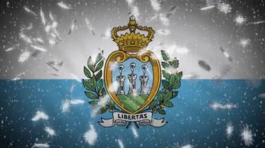 San Marino bayrağı düşen kar döngüsü, yeni yıl ve Noel geçmişi, döngü