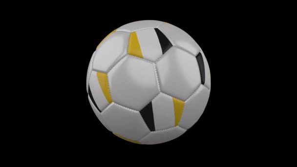 ボール上のMatabelelandフラグは、透明な背景、アルファチャンネルループ上で回転します — ストック動画