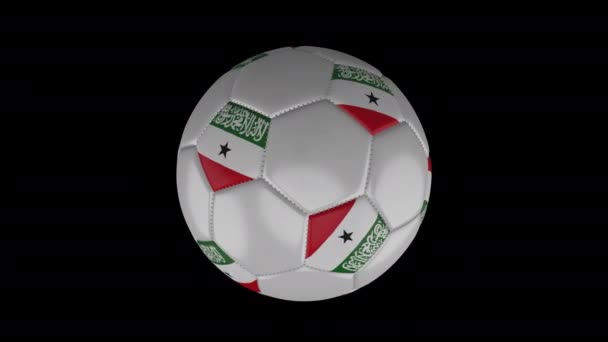 Somaliland-Flagge auf Ball rotiert auf transparentem Hintergrund, Alpha-Kanal-Schleife — Stockvideo