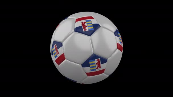 Karpaten Ruthenia Flagge auf einem Ball dreht sich auf einem transparenten Hintergrund, Alpha-Kanal Schleife — Stockvideo