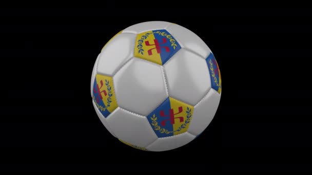 Прапор Кабілії на м'ячі обертається на прозорому фоні, петля альфа-каналу — стокове відео