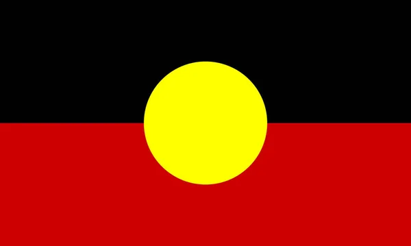 Aborigen australiano - Bandera de Mariya en proporciones y colores vector — Vector de stock