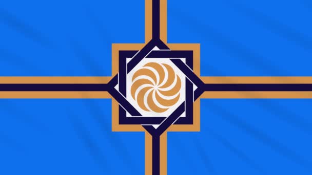 Western Armenia flag waving cloth, ideal for background, loop — Stock Video