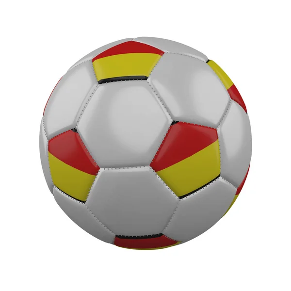 Flag of Tamil Eelam on soccer ball on white background, 3D render — Stock Photo, Image