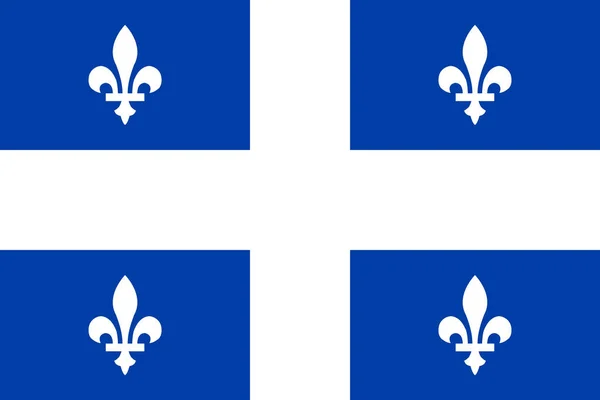 魁北克主权运动旗帜的比例和颜色矢量 — 图库矢量图片