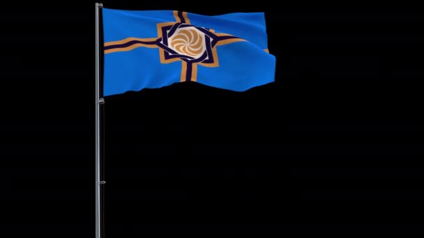 Western Armenia flag on transparent background, 4k footage with alpha transparency — ストック動画