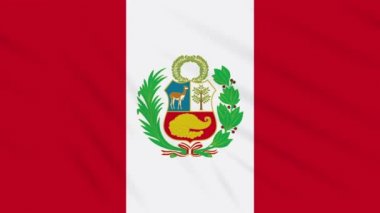 Koronavirüsten yeşil bir bayrak sallayan Peru bayrağı.
