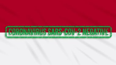 Coronavirus 'tan yeşil bir bayrak sallayan Monako bayrağı.