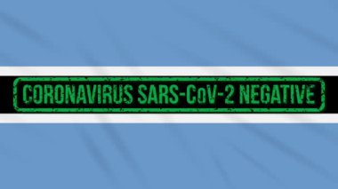 Sallanan Botswana bayrağı yeşil damgalı Coronavirus, döngü