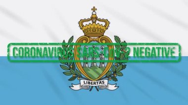 San Marino sallanan bayrak yeşil damgalı Coronavirus, döngü