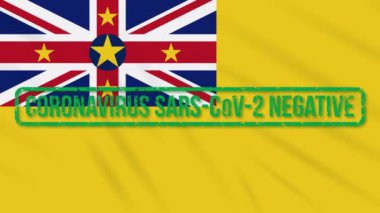 Niue sallanan bayrak yeşil damgalı Coronavirus, döngü