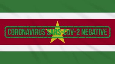 Surinam sallanan bayrak yeşil damgalı Coronavirus, döngü