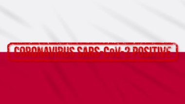 Polonya bayrağını COVID-19 'a olumlu tepkiler vererek sallıyor.