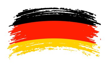 Grunge brush vuruşunda Alman bayrağı, vektör resmi