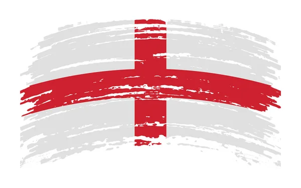 Bandeira Inglesa Pincelada Grunge Imagem Vetorial —  Vetores de Stock