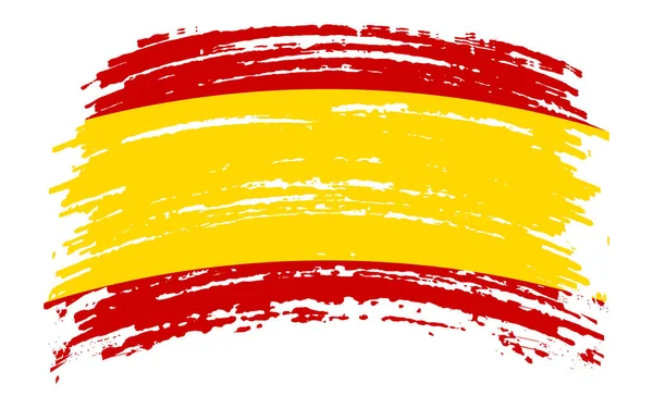 Spanish Flag Grunge Brush Stroke Vector Image — 스톡 벡터