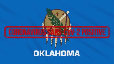 Oklahoma eyaleti COVID-19 'a olumlu tepki gösteren bayrak sallıyor.