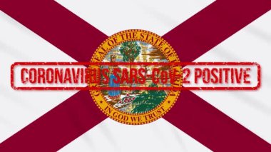 Florida eyaleti COVID-19 'a olumlu tepki gösteren bayrak sallıyor.