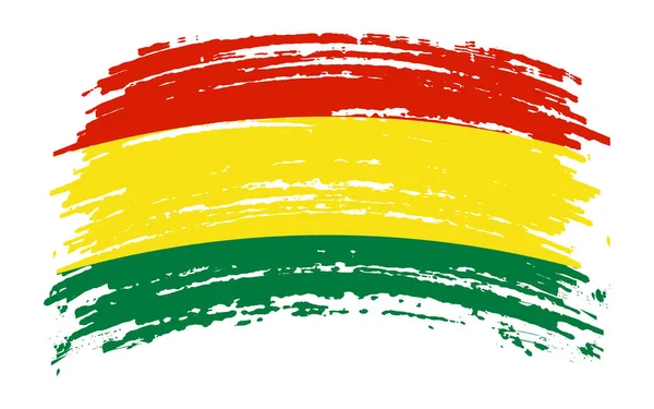 Bandiera Strappata Boliviana Pennellata Grunge Immagine Vettoriale — Vettoriale Stock