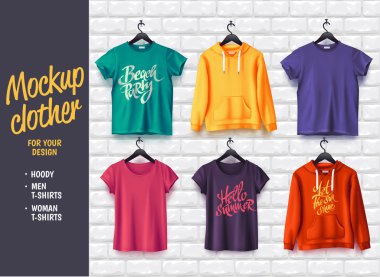 Mockup clothes for your design  clipart