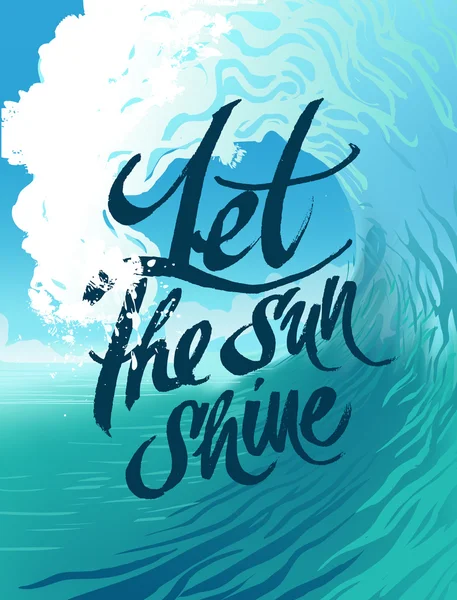 Літній плакат морська хвиля — стоковий вектор