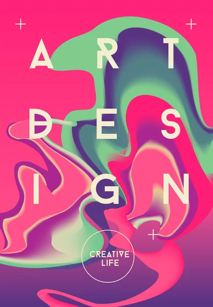 Kleur abstracte poster. — Stockvector