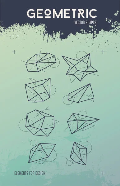 Set di simboli geometrici . — Vettoriale Stock