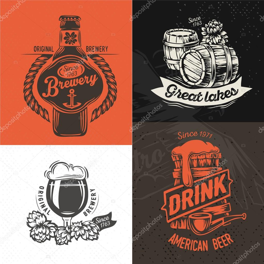 Hand draw brewery labels